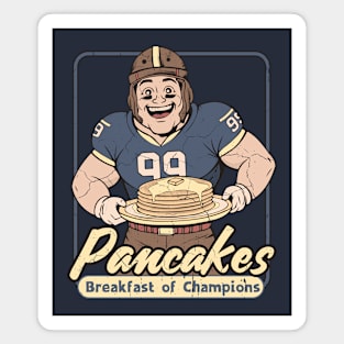 American football player O-line serving pancakes Magnet